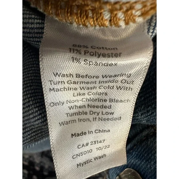 Talbots Sailor Jeans Light Mystic Wash Crop Denim Trouser Women's Plus Size 22W - Picture 6 of 8